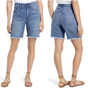 Madewell High-Rise Mid Length Denim Shorts Women's Size 26 cotton tencel blend